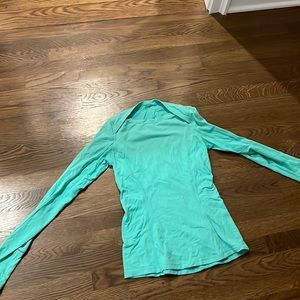 Lululemon long sleeve athletic shirt, turquoise.